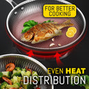 idrop 28/30CM Nonstick Stainless Steel Cooking Wok Frying Pan