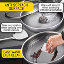 idrop 28/30CM Nonstick Stainless Steel Cooking Wok Frying Pan