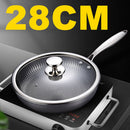 idrop 28/30CM Nonstick Stainless Steel Cooking Wok Frying Pan