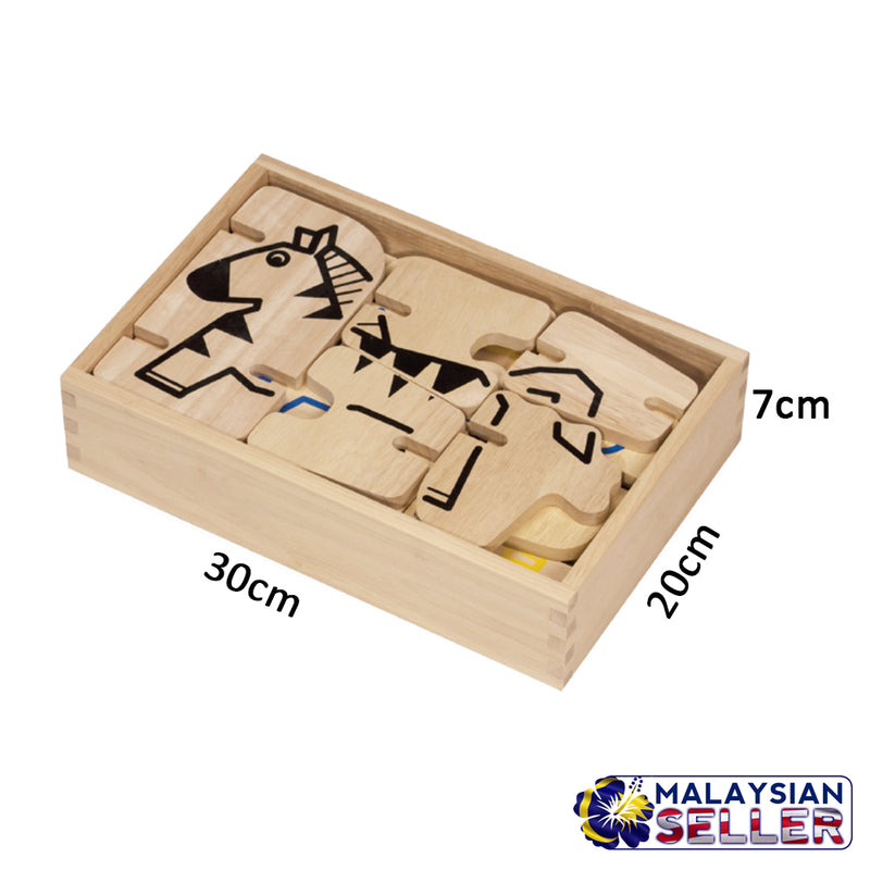idrop Classics Animal Creation Wood Puzzle Set for Kids Children [BR-34653]