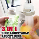 idrop 3 IN 1 Sink Tap Head Adjustable Water Faucet Pipe Attachment