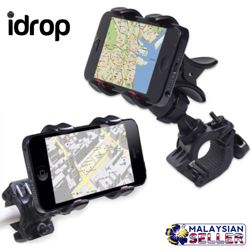 idrop Cell Phone Bike Holder Cradle Mount For Mobile Phones for 4" - 5.5" mobile phone