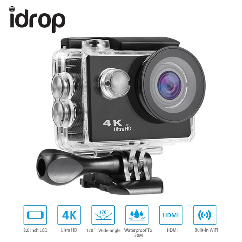 idrop R71S Action Camera 4K Ultra HD Wi-Fi Waterproof Up to 30M