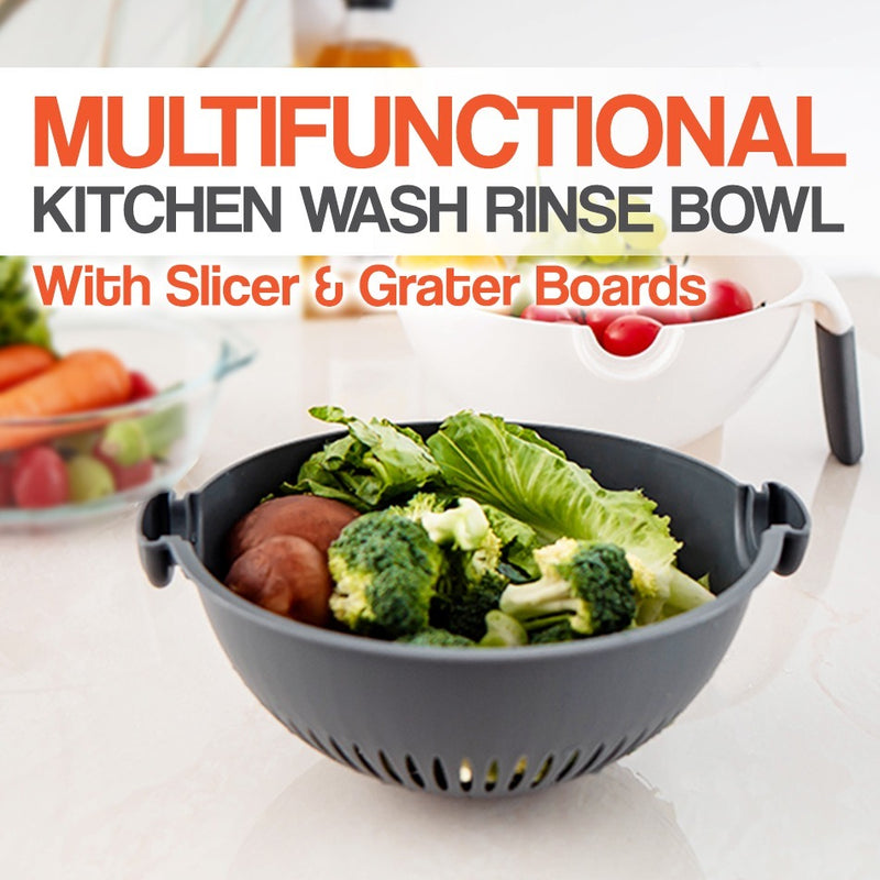 idrop Multifunction Kitchen Wash Rinse Bowl Wet Basket with Slicer & Grater Feature