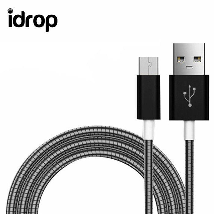 idrop USB Type C Flexible Stainless Steel Data Sync Charge Cable For LG / Huawei / Xiaomi