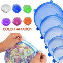 idrop 6PCS Multisize Stretchable Silicone Food Storage Cover Waterproof & Leakproof