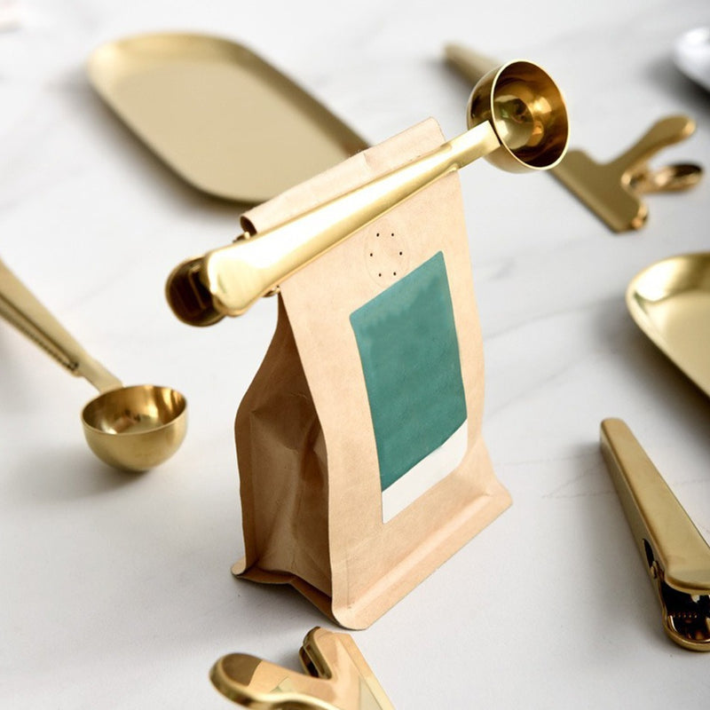 idrop 2 IN 1 Coffee Scoop Spoon & Bag Seal Clipper