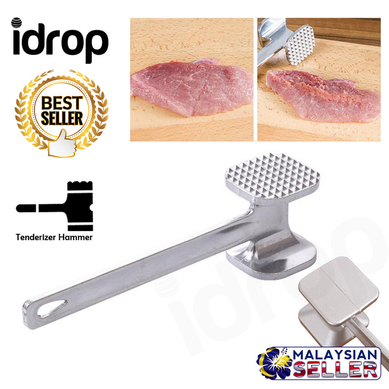 idrop Double Sided Heavy Duty Meat Tenderizer Hammer Tool for Tenderizing Steak Beef Chicken Pork