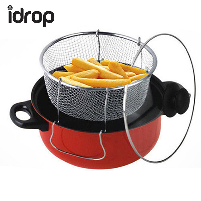 idrop 24cm 3-Piece Kitchen Set Multi-function Cookware Steamer, Cooker & Fryer