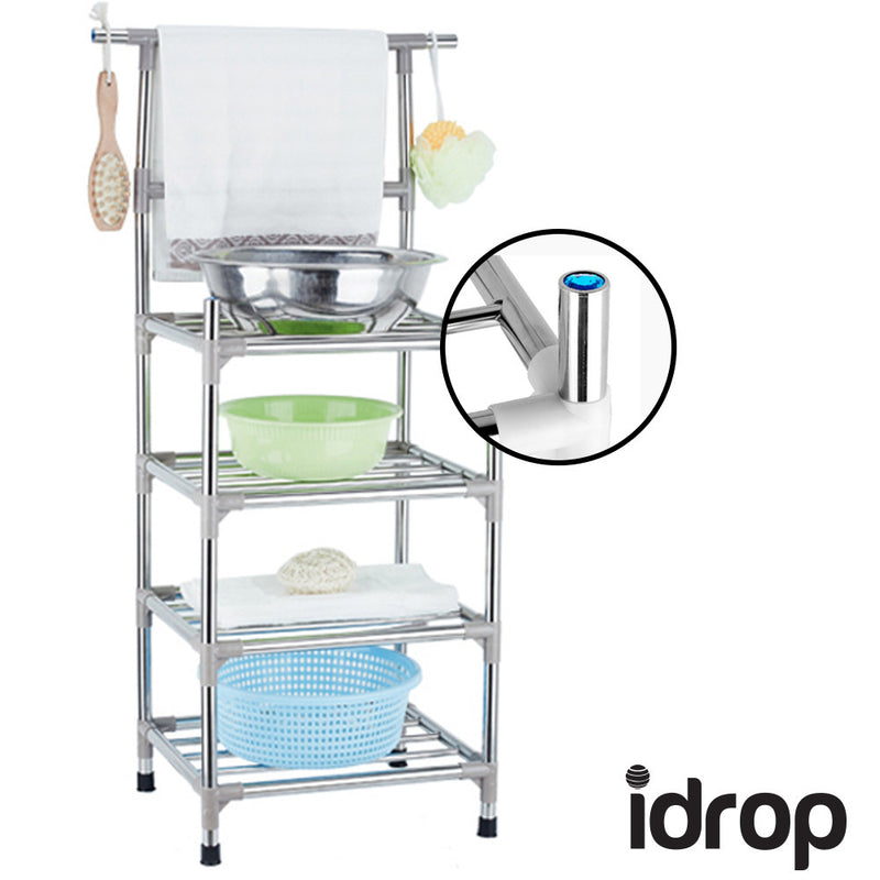 idrop Portable four layers stainless steel shelf  living room furniture