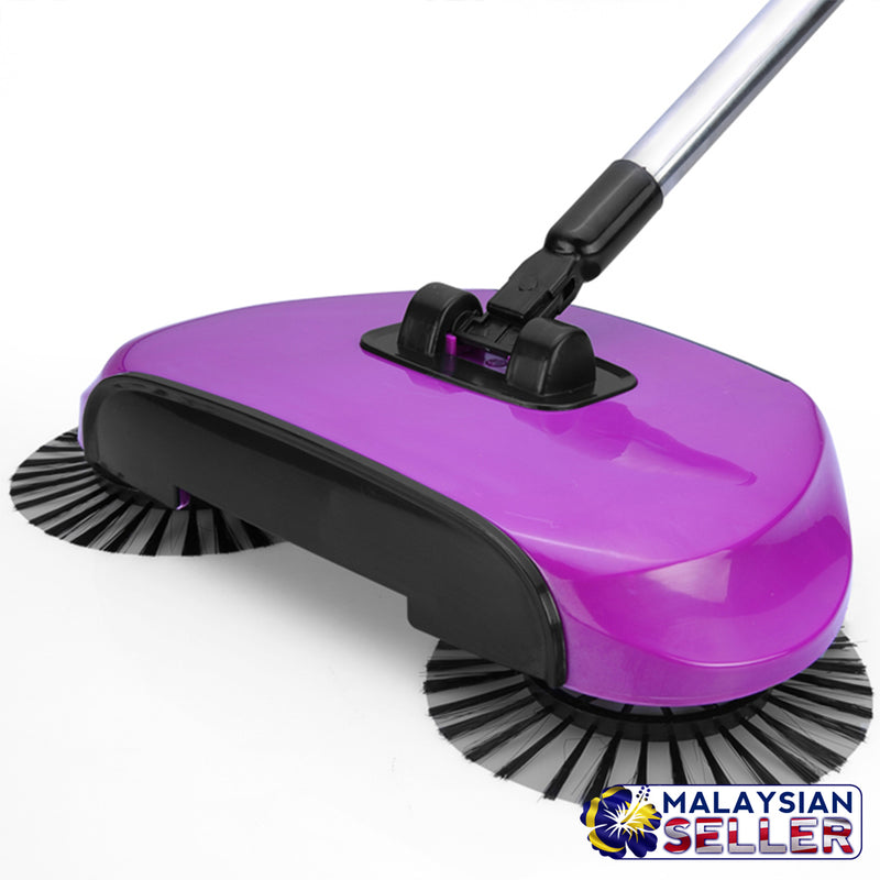 idrop 360° Hand Propelled Sweeper Rotation Hand Sweeper Broom Dustpan [ RANDOM COLOR ]