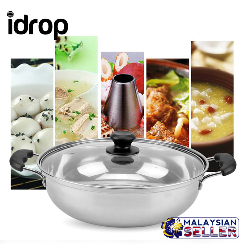 idrop Thickened Stainless Steel Hot Pot Induction Cooker Pot - 32cm