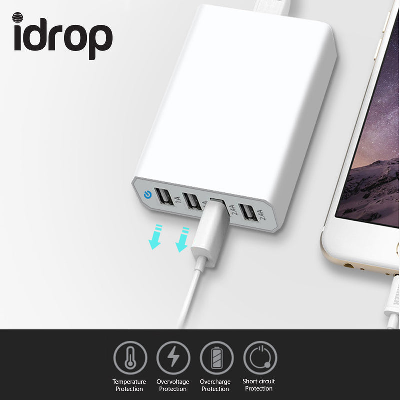idrop i-Express 6.8Amp USB 4 Ports Power Adapter