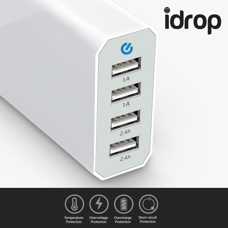 idrop i-Express 6.8Amp USB 4 Ports Power Adapter