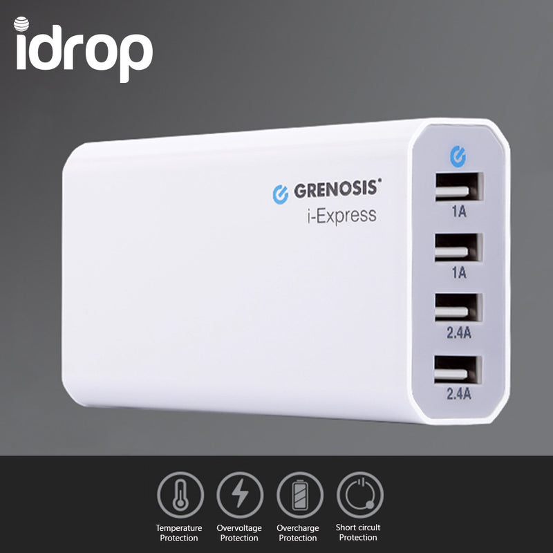 idrop i-Express 6.8Amp USB 4 Ports Power Adapter