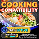 idrop 40CM Kitchen Honeycomb Non Stick Cooking Frying Wok SUS304 Stainless Steel with Lid Cover [ FREE Spatula & Microfiber Towel ]