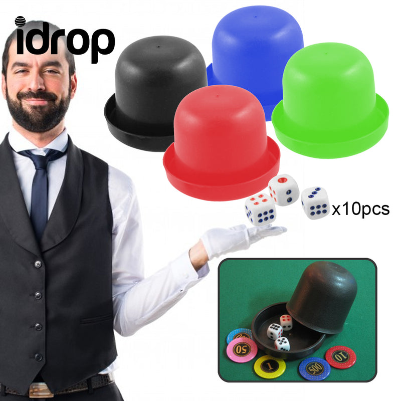 idrop Poker Game Dice Shaker & 10 Dices [ SET OF 2 Dice Shaker ]