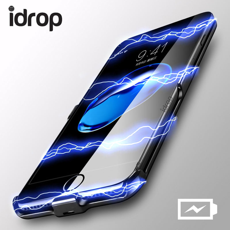 idrop HK-02 Black Power Bank Splint Mobile Phone Casing Charger for iPhone (4.7) and (5.5)