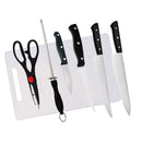 idrop [ 7PCS ] Kitchen Cooking Knives Set With Chopping Board / Set Pisau Dapur Memasak Dengan Papan Pemotong / 带砧板的厨房烹饪刀
