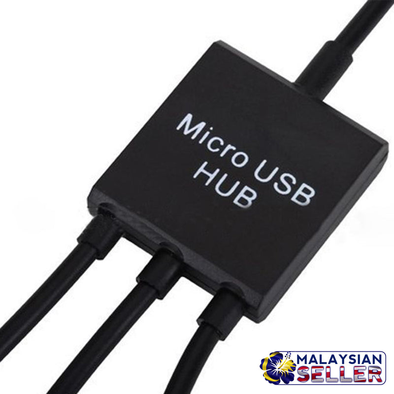 idrop Multi-functional 3 Port Micro USB OTG Hub Adapter Cable
