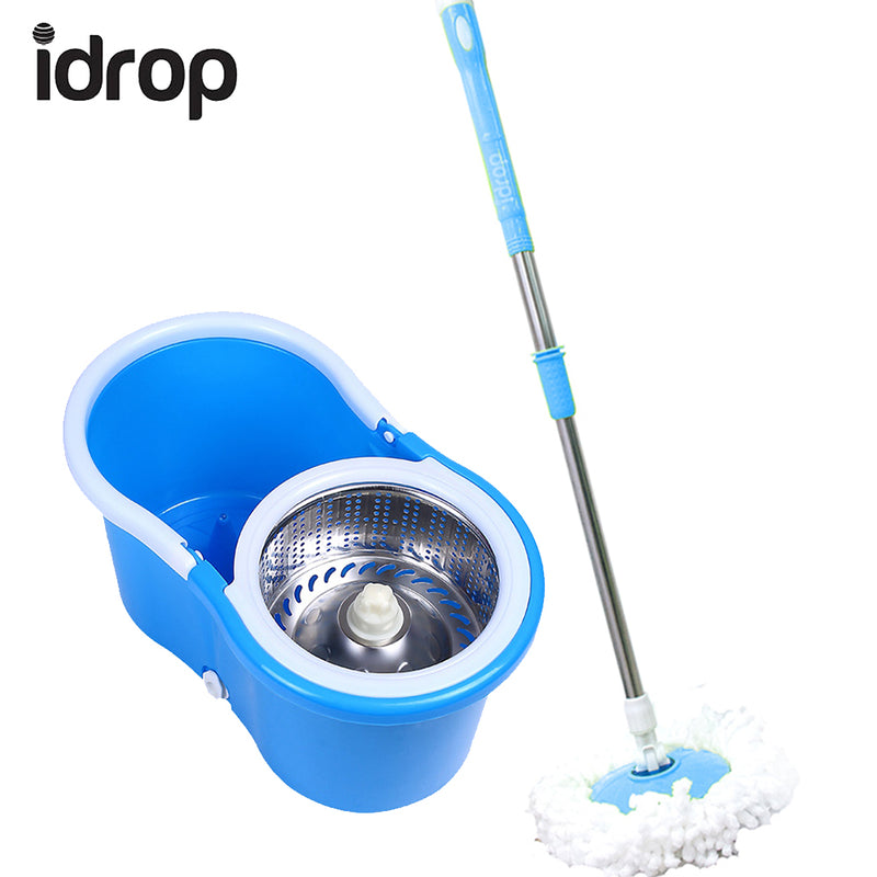 idrop 360 Spin Mop Small Paety Waist Extendable with 3 variation Color Green, Blue and Purple