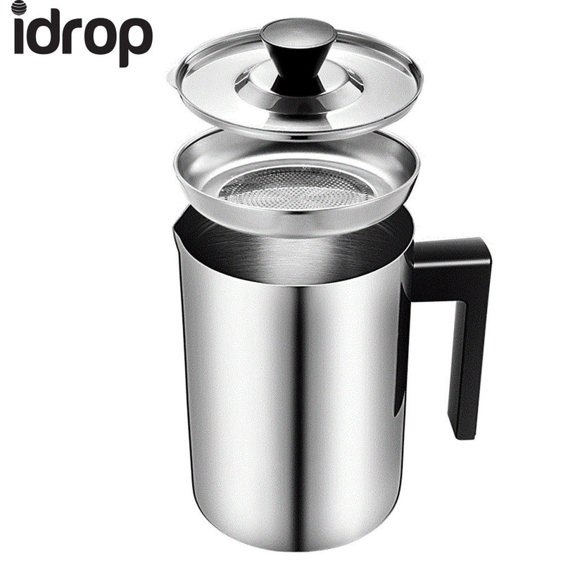 idrop 1.6L Stainless Steel Double Layer Scald Proof Oil Pot