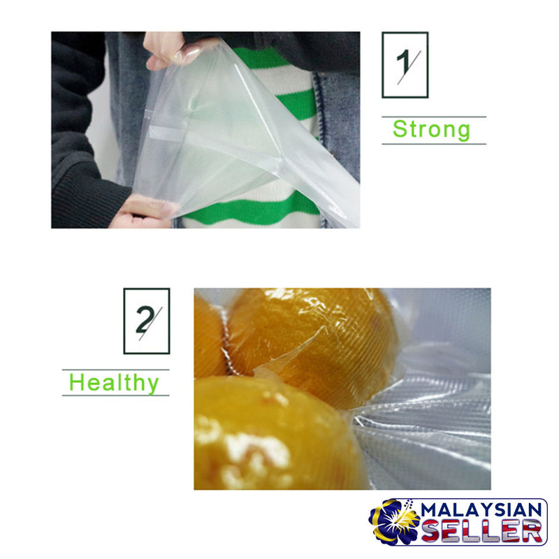 idrop 16.5 * 24.5cm Vacuum Packing Plastic Bags For Vacuum Sealer Machine Food Storage Bags [ 2 pack ]