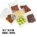 idrop 16.5 * 24.5cm Vacuum Packing Plastic Bags For Vacuum Sealer Machine Food Storage Bags [ 2 pack ]