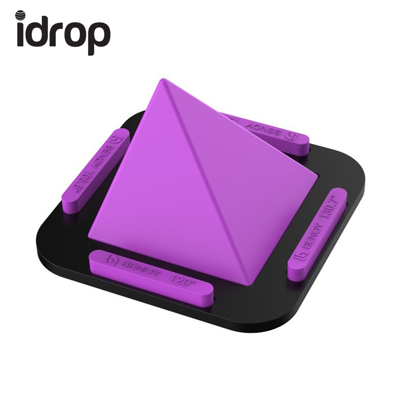 idrop Pyramid Phone Holder Stand Soft Silicone Non-slip Car Desk Stand Holder for all Smartphone Mobile phone Support Mount