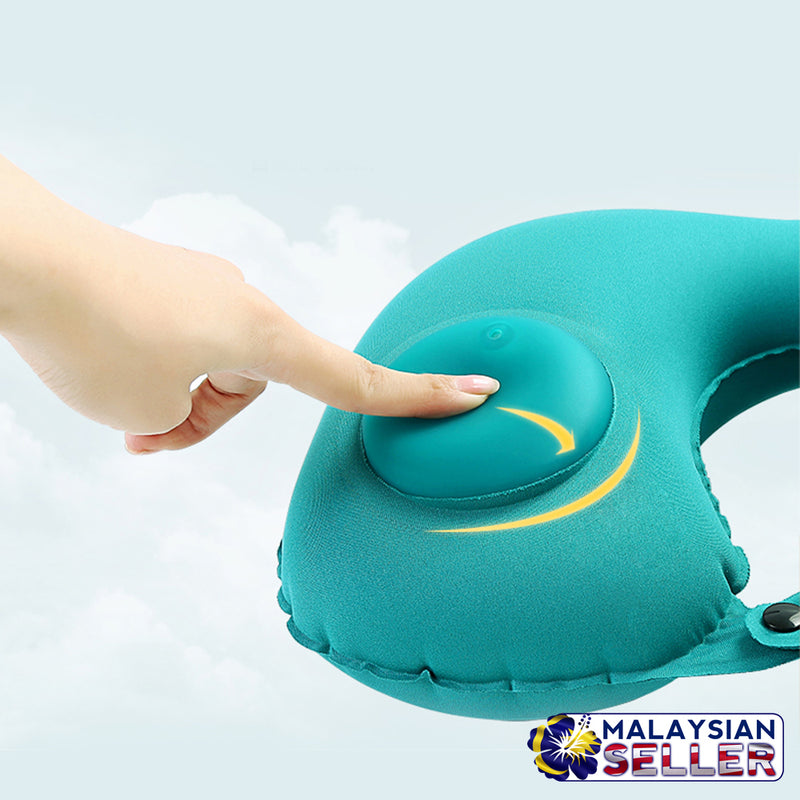 idrop ROMIX Travel Neck Pillow U Shape Hand Inflatable & Foldable Travel Pillow [RANDOM COLOR]