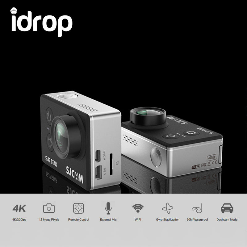 idrop SJ7 STAR NATIVE 4K ACTION CAMERA – SPORTS CAM W/ MIC, REMOTE SUPPORT