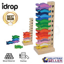 idrop Colorful Wood Stackup Crocodiles for Kids Children [BR-34915]