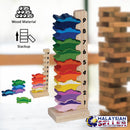 idrop Colorful Wood Stackup Crocodiles for Kids Children [BR-34915]