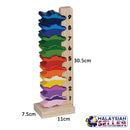 idrop Colorful Wood Stackup Crocodiles for Kids Children [BR-34915]