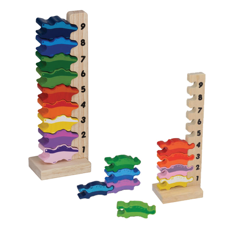 idrop Colorful Wood Stackup Crocodiles for Kids Children [BR-34915]