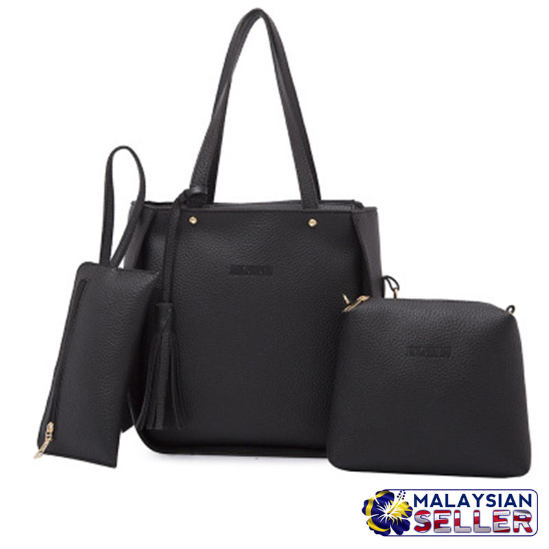 idrop Fashion 3 in 1 Korean Leather Sling Shoulder Tassel Bag Handbag