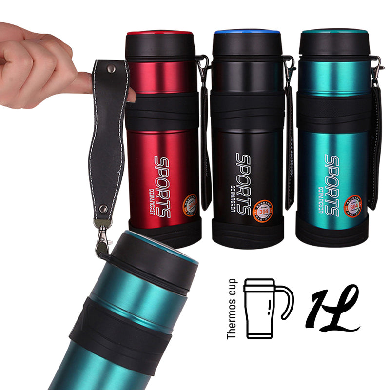 idrop Travel Sports Thermos Steel Bottle for Large Capacity [ 1L ]