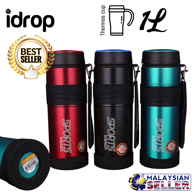 idrop Travel Sports Thermos Steel Bottle for Large Capacity [ 1L ]