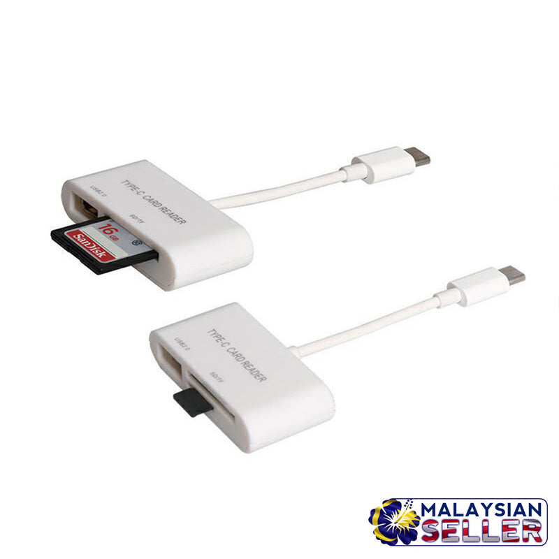 idrop 3in1 Type C Micro SD SDHC TF Card Reader USB 3.1 OTG Adapter