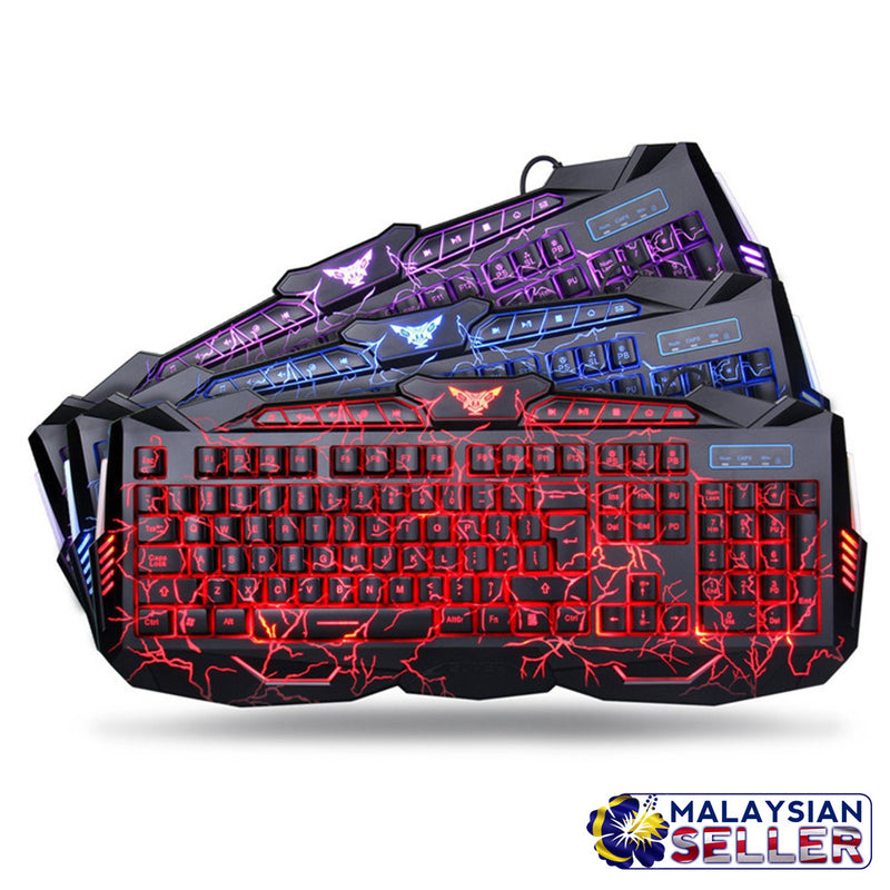 idrop V-100 Three-color Backlight Gaming Wired Keyboard And Mouse Suit