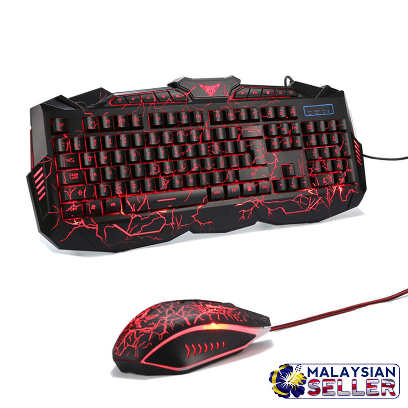 idrop V-100 Three-color Backlight Gaming Wired Keyboard And Mouse Suit