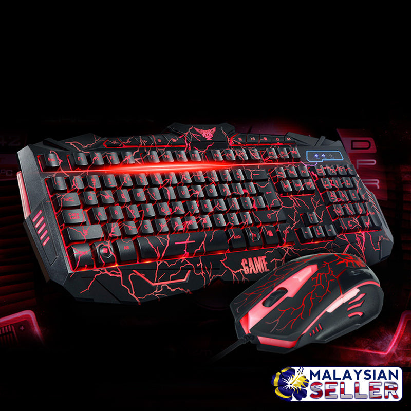 idrop V-100 Three-color Backlight Gaming Wired Keyboard And Mouse Suit