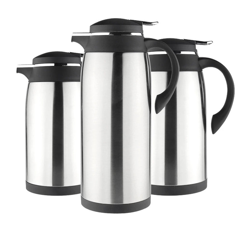 idrop Stainless Steel Heat Preservation Glass Liner Vacuum Thermos Flask (1L, 1.3L, 1.9L)
