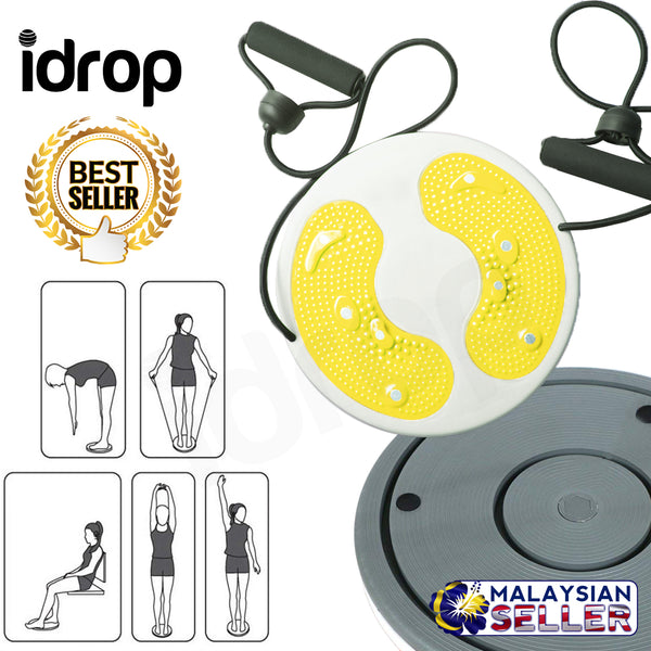 idrop Fitness Balance Waist Twisting Disc with Pull Rope for Home Gym