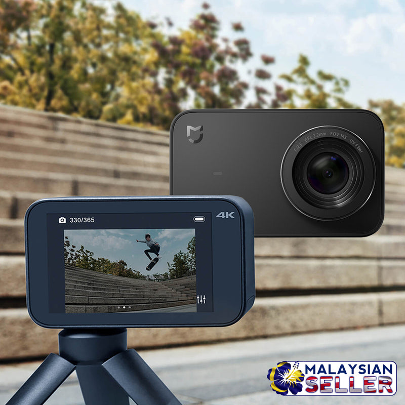 idrop Xiaomi Mijia 4K 30fps 2.4" Touch Screen Action Sport Camera Bluetooth WiFi 145 Degree Wide Angle Lens - BLACK