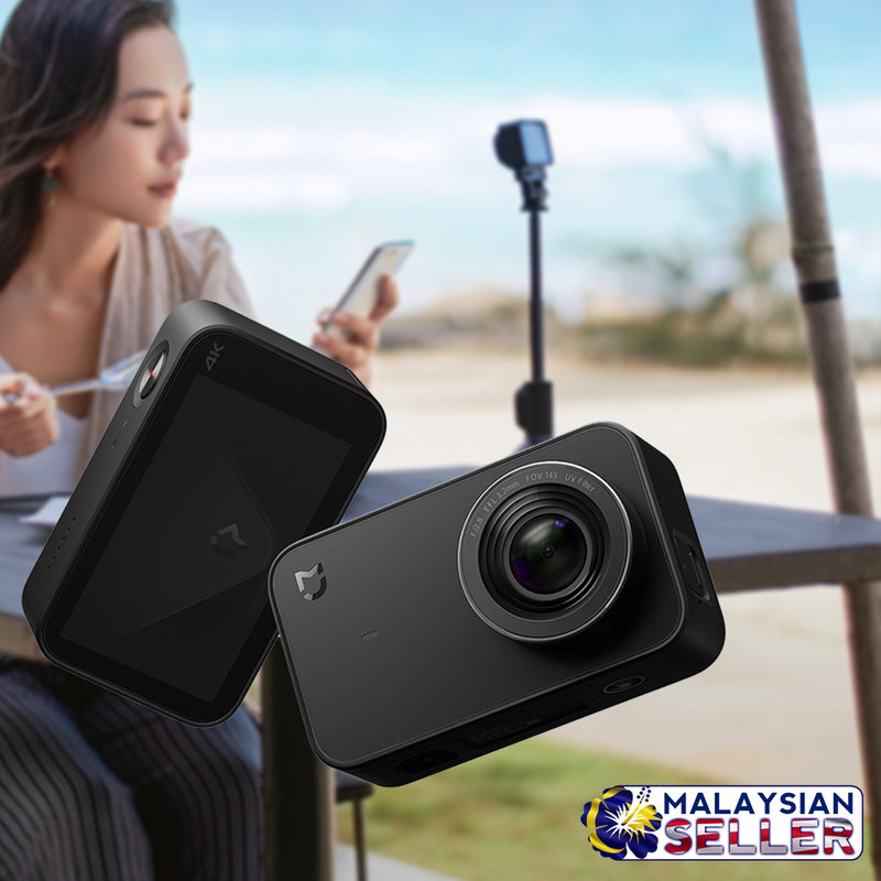 idrop Xiaomi Mijia 4K 30fps 2.4" Touch Screen Action Sport Camera Bluetooth WiFi 145 Degree Wide Angle Lens - BLACK