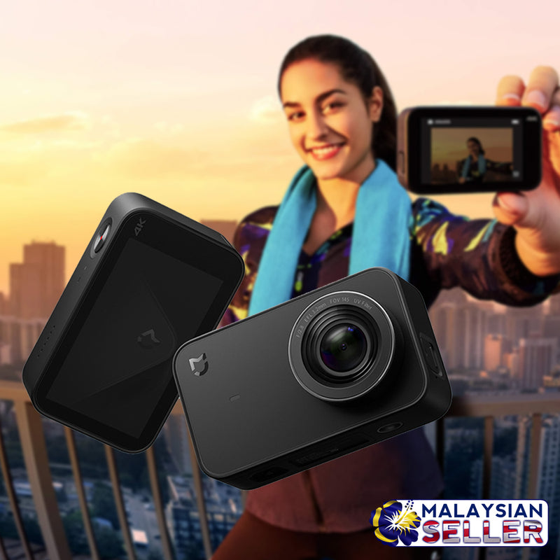 idrop Xiaomi Mijia 4K 30fps 2.4" Touch Screen Action Sport Camera Bluetooth WiFi 145 Degree Wide Angle Lens - BLACK